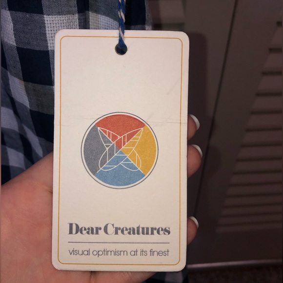 Blue Gingham Collard Button-down Dress from Dear Creatures - Picture 3 of 6